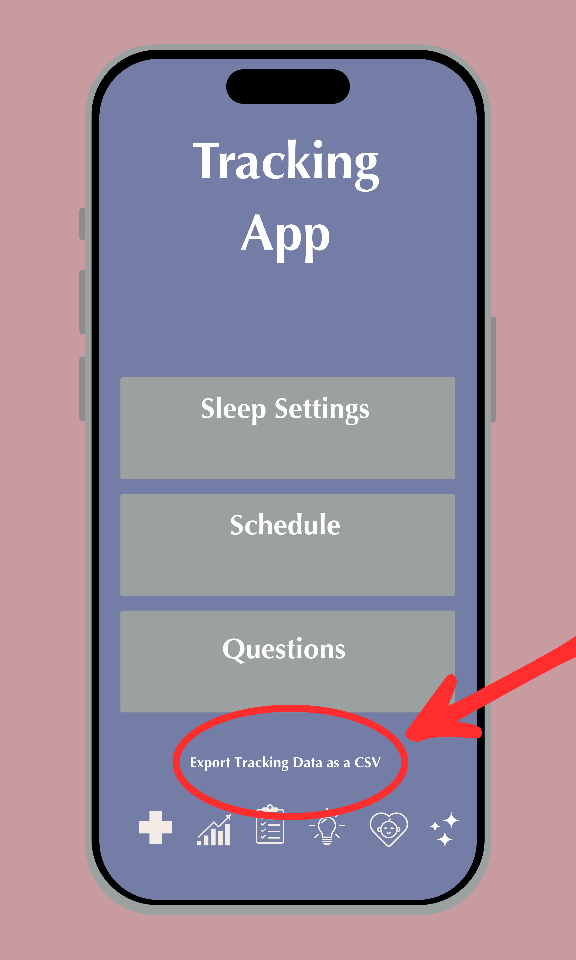Select "Export tracking data as CSV"